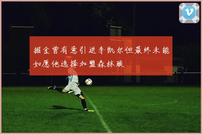 掘金曾有意引进李凯尔但最终未能如愿他选择加盟森林狼