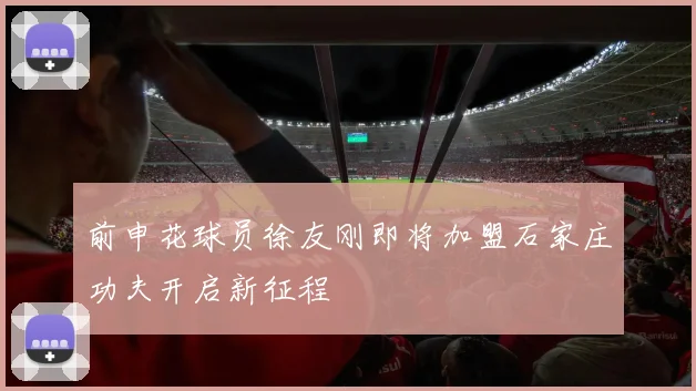 前申花球员徐友刚即将加盟石家庄功夫开启新征程